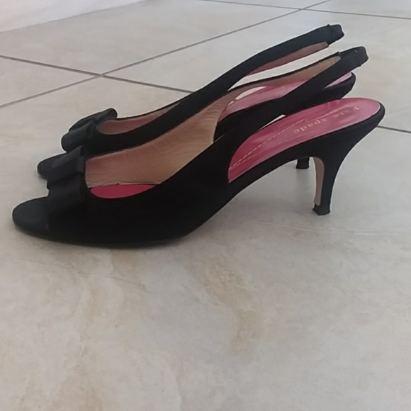 Kate Spade satin heels with bow - Picture 2 of 5